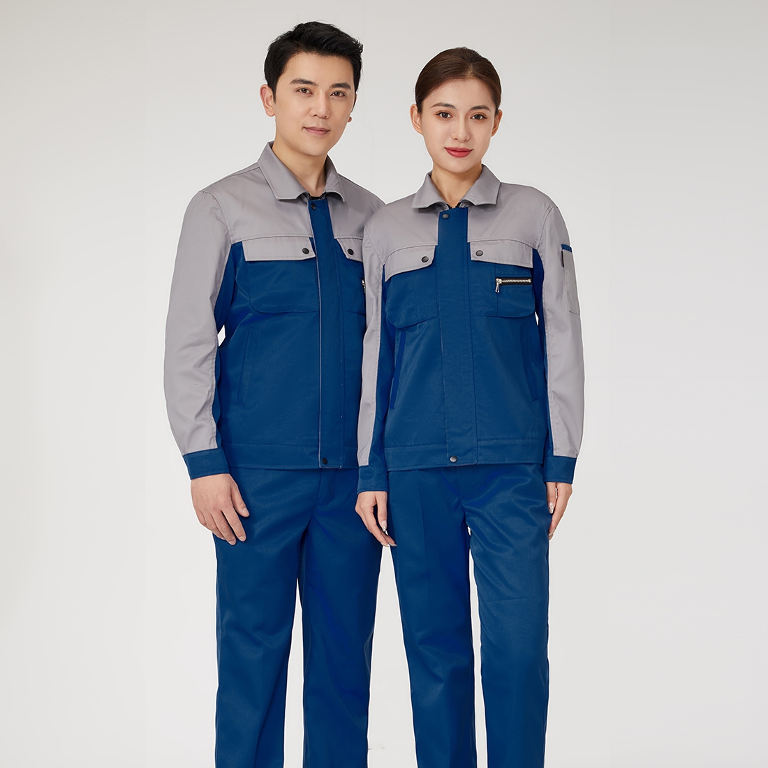 立领工厂工作服款式图片